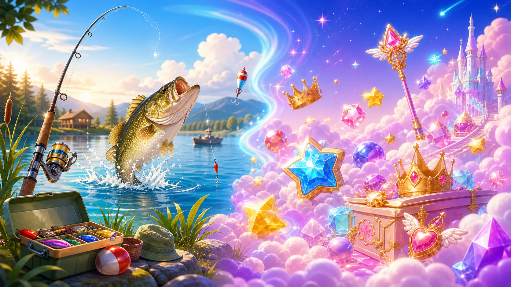 Big Bass Bonanza ve Starlight Princess temalı oyun görseli
